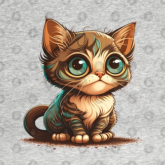 Cute Cat Gifts for kitten lovers Colorful Art Kitty Adoption by Felix Rivera